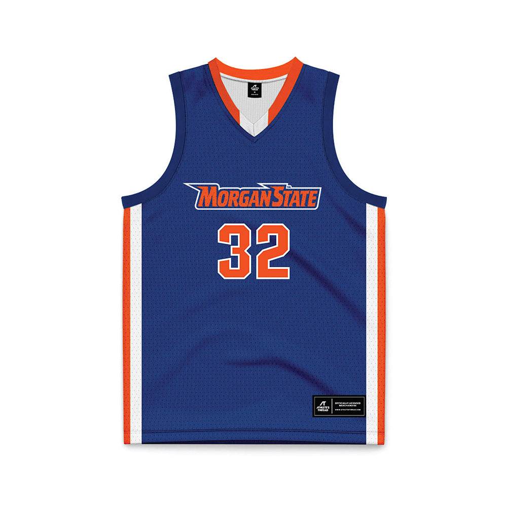Morgan State - NCAA Men's Basketball : Jayden Socka - Blue Basketball Jersey-0