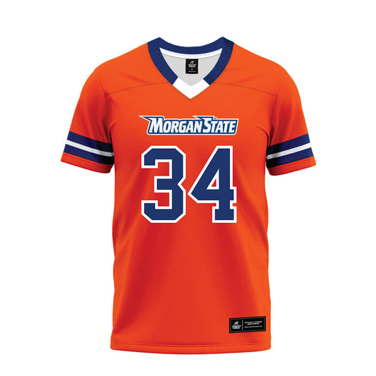 Morgan State - NCAA Football : Cinque Blount - Orange Premium Football Jersey-0