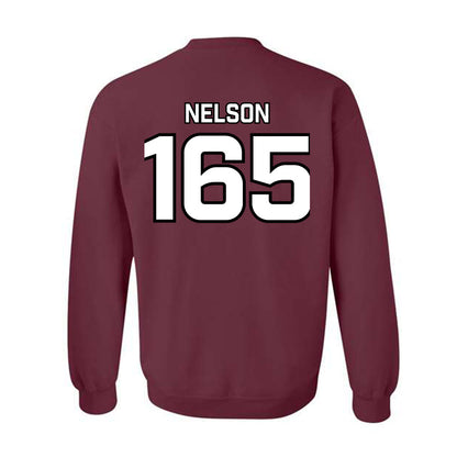 Bellarmine - NCAA Wrestling : Robby Nelson - Classic Shersey Crewneck Sweatshirt-1
