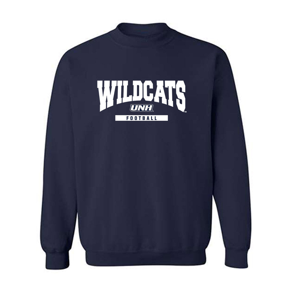 UNH - NCAA Football : Justice Akinmoladun - Classic Shersey Crewneck Sweatshirt-0