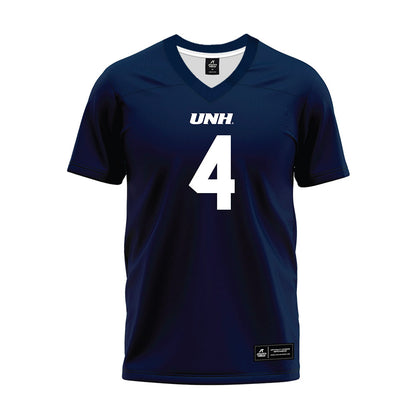 UNH - NCAA Football : Tommy McLeish - Blue Premium Football Jersey-0