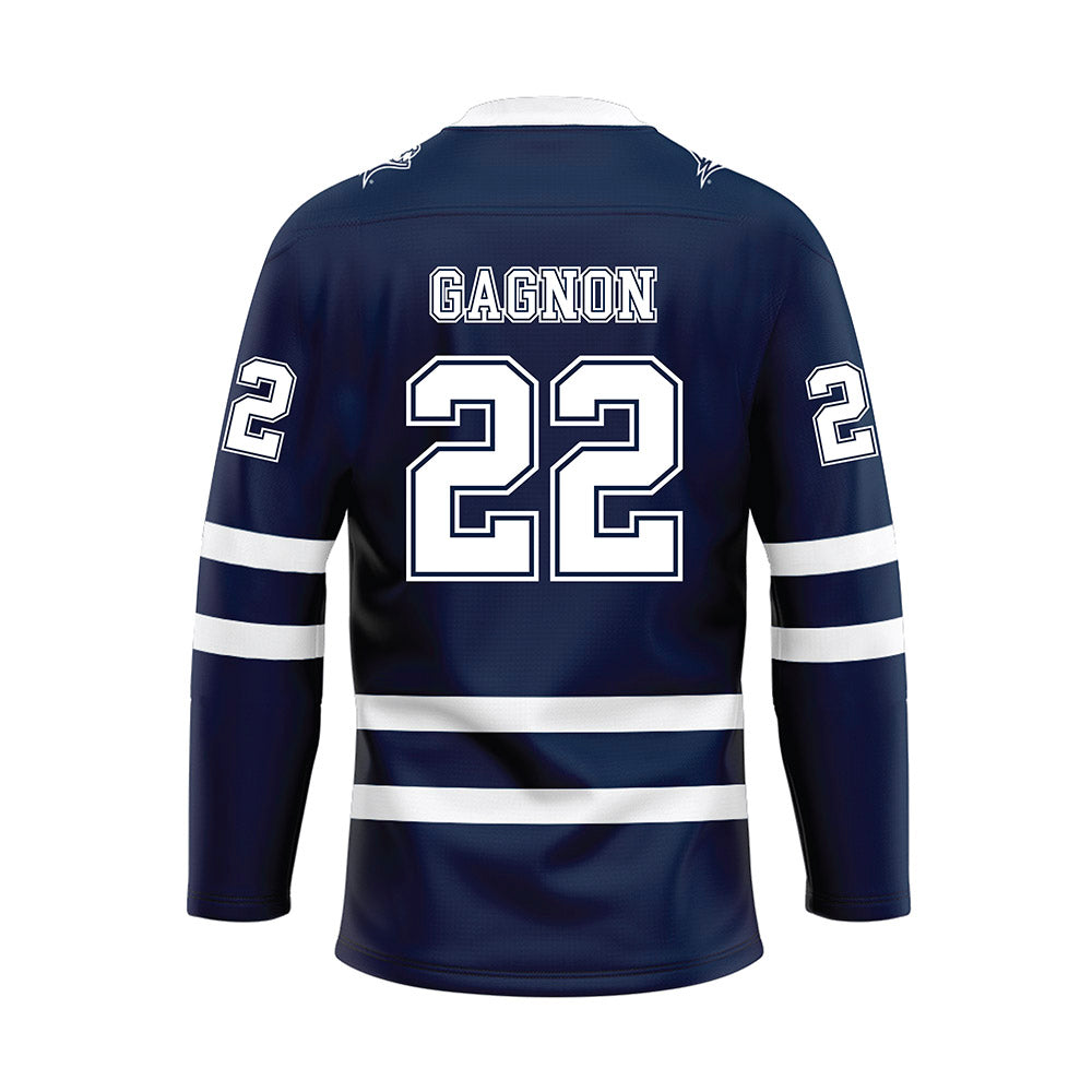 UNH - NCAA Men's Ice Hockey : Felix Gagnon - Blue Hockey Jersey-1