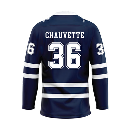 UNH - NCAA Men's Ice Hockey : Kyle Chauvette - Blue Hockey Jersey-1