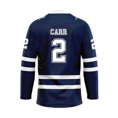 UNH - NCAA Men's Ice Hockey : Alex Carr - Blue Hockey Jersey-1