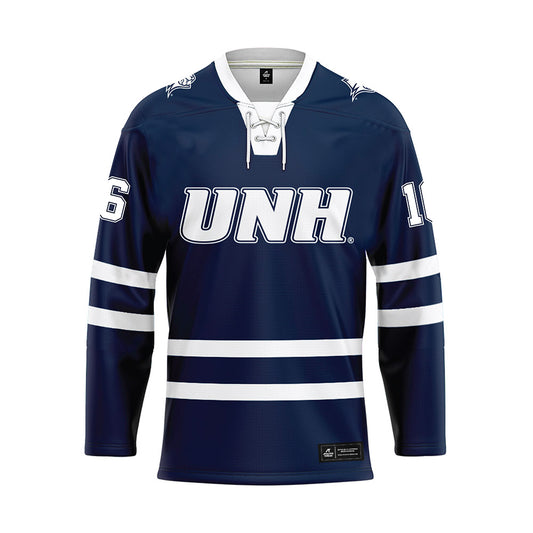 UNH - NCAA Men's Ice Hockey : JP Turner - Blue Hockey Jersey-0