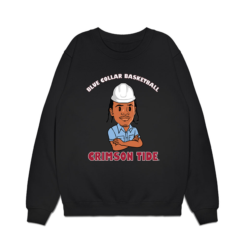 Alabama - NCAA Men's Basketball : Labaron Philon - Blue Collar Caricature Premium Crewneck Sweatshirt-0
