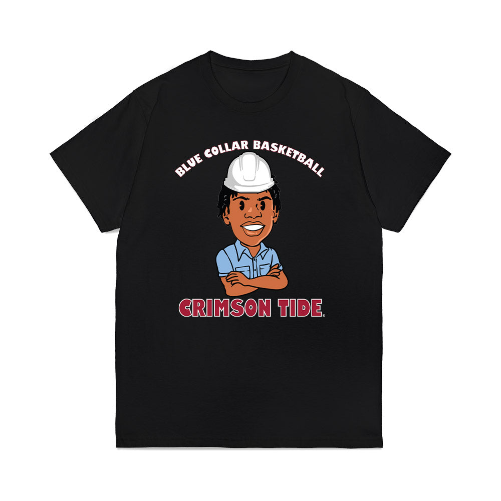 Alabama - NCAA Men's Basketball : Aiden Sherrell - Blue Collar Caricature Premium T-Shirt-0