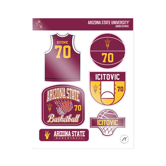 Arizona State - NCAA Men's Basketball : Jovan Icitovic - Sticker Sheet-0
