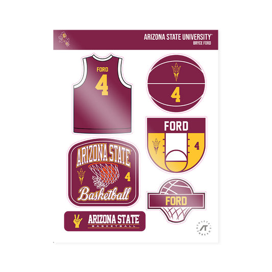 Arizona State - NCAA Men's Basketball : Bryce Ford - Sticker Sheet-0