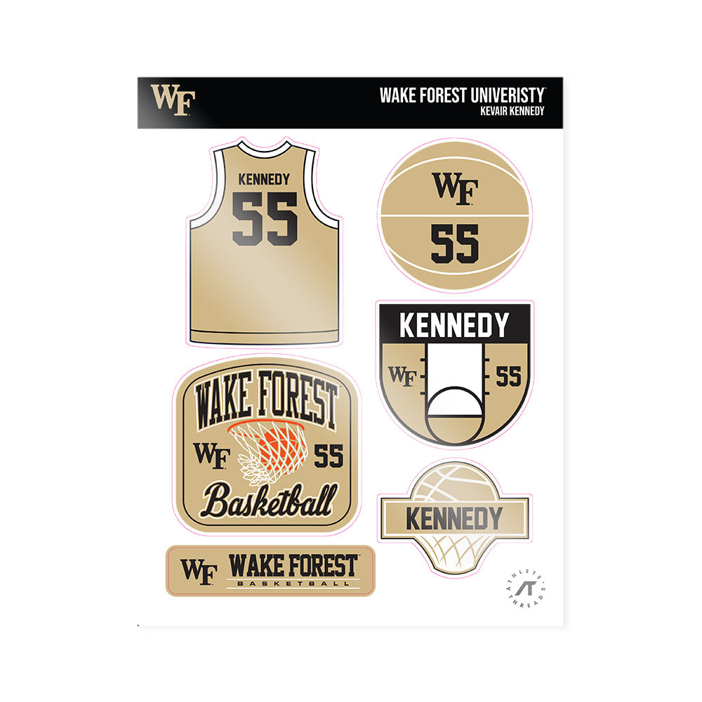 Wake Forest - NCAA Men's Basketball : Kevair Kennedy - Sticker Sheet-0