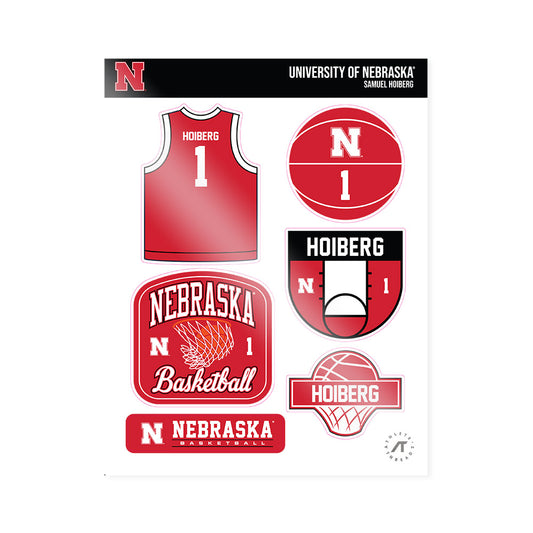 Nebraska - NCAA Men's Basketball : Samuel Hoiberg - Sticker Sheet-0