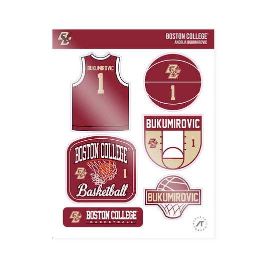 Boston College - NCAA Men's Basketball : Andrija Bukumirovic - Sticker Sheet-0