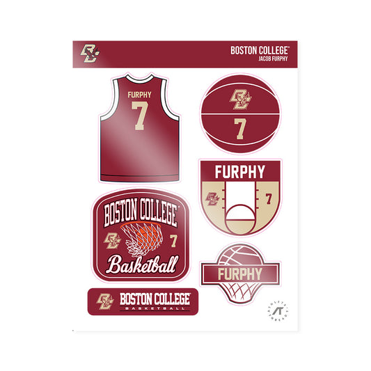 Boston College - NCAA Men's Basketball : Jacob Furphy - Sticker Sheet-0