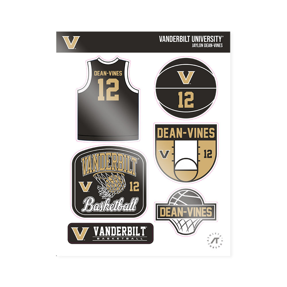 Vanderbilt - NCAA Men's Basketball : Jaylon Dean-Vines - Sticker Sheet-0