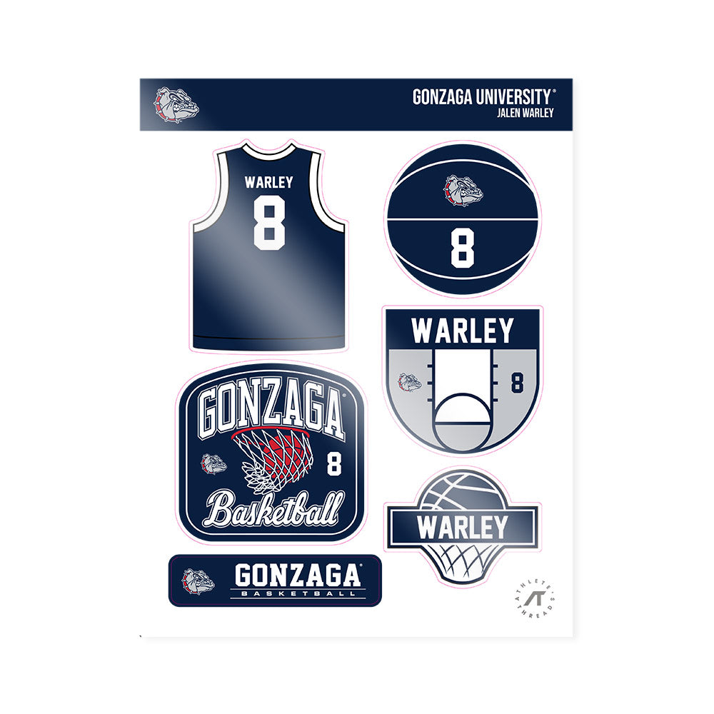 Gonzaga - NCAA Men's Basketball : Jalen Warley - Sticker Sheet-0