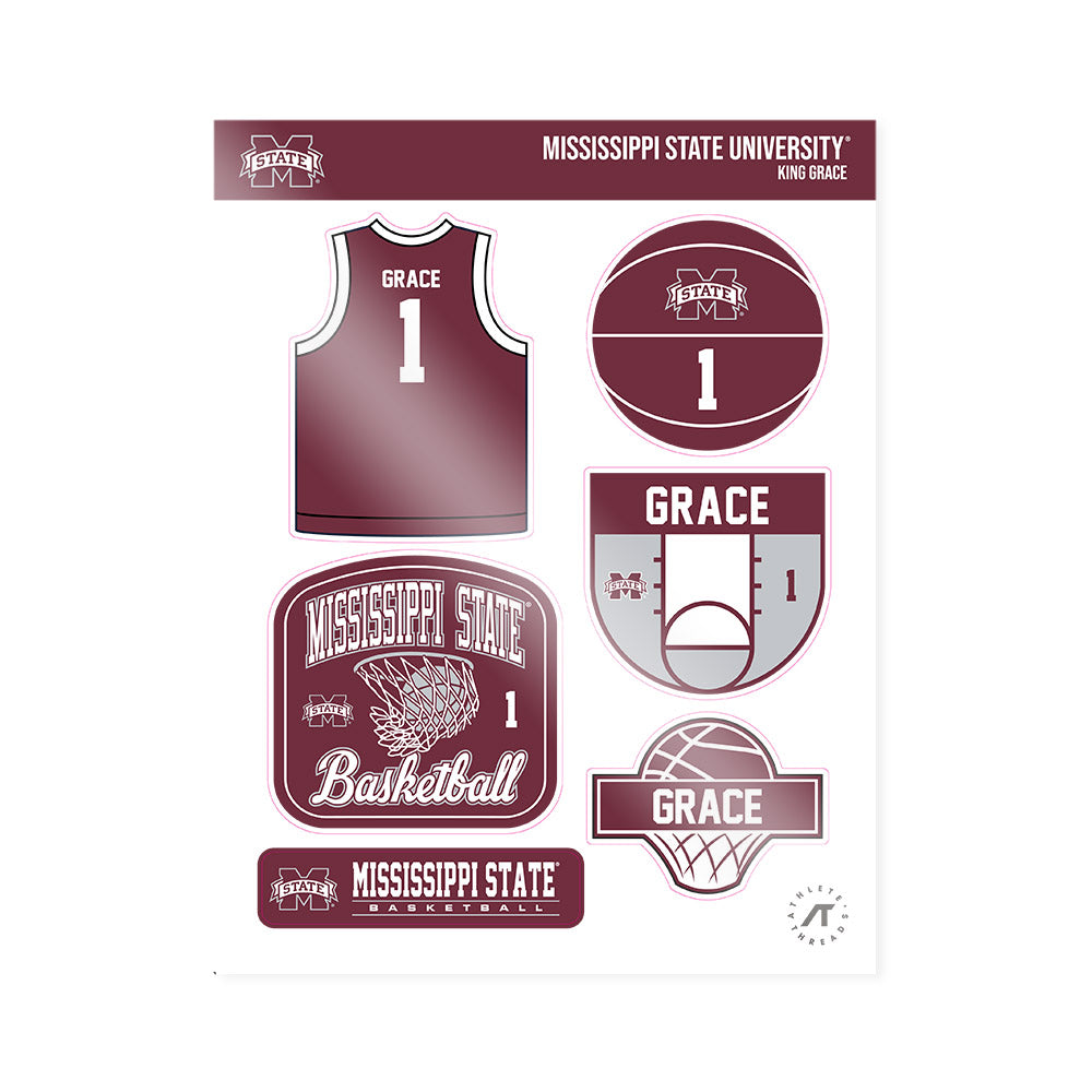 Mississippi State - NCAA Men's Basketball : King Grace - Sticker Sheet-0