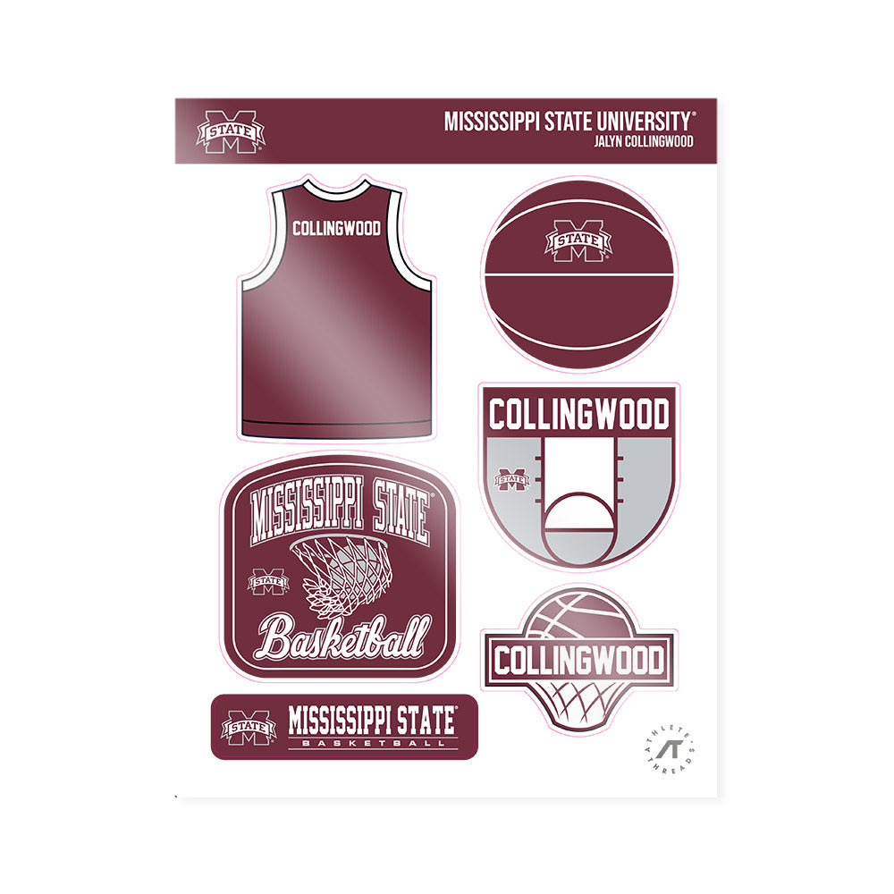 Mississippi State - NCAA Men's Basketball : Jalyn Collingwood - Sticker Sheet-0