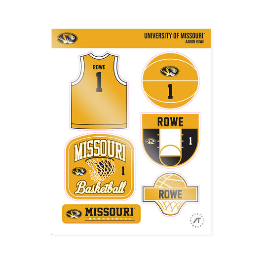 Missouri - NCAA Men's Basketball : Aaron Rowe - Sticker Sheet-0
