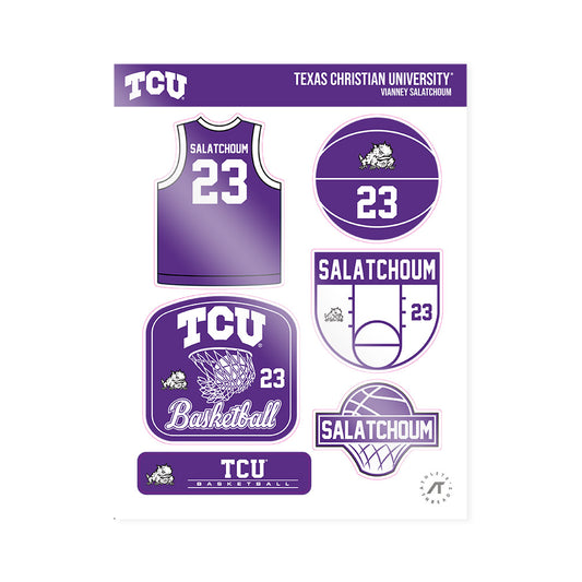 TCU - NCAA Men's Basketball : Vianney Salatchoum - Sticker Sheet-0