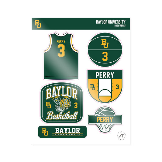 Baylor - NCAA Men's Basketball : Drew Perry - Sticker Sheet-0