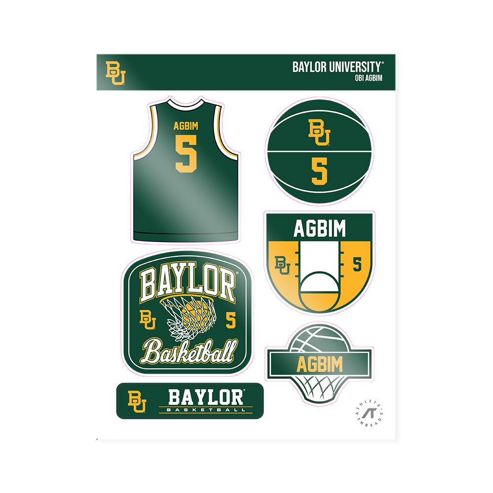 Baylor - NCAA Men's Basketball : Obi Agbim - Sticker Sheet-0