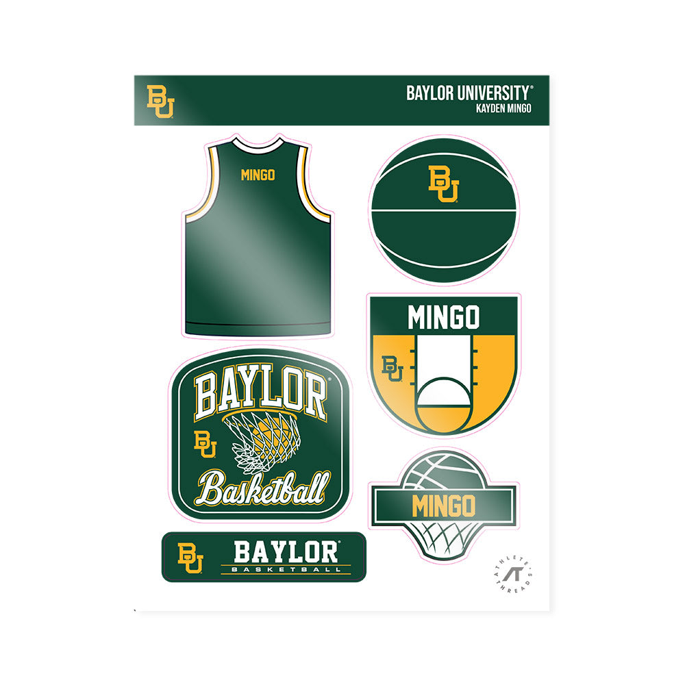 Baylor - NCAA Men's Basketball : Kayden Mingo - Sticker Sheet-0