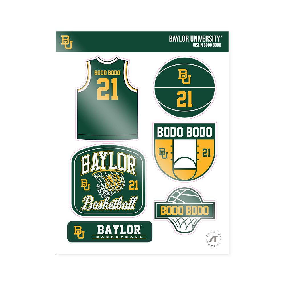 Baylor - NCAA Men's Basketball : Juslin Bodo Bodo - Sticker Sheet-0