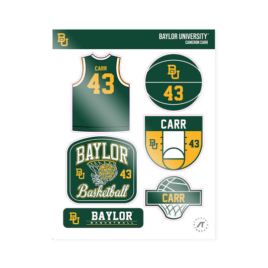Baylor - NCAA Men's Basketball : Cameron Carr - Sticker Sheet-0