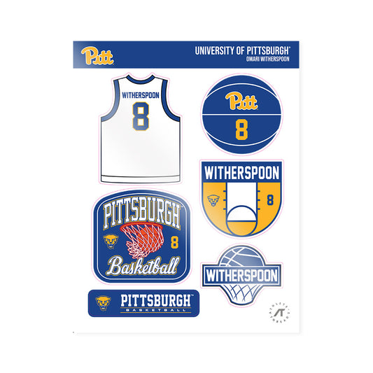 Pittsburgh - NCAA Men's Basketball : Omari Witherspoon - Sticker Sheet-0