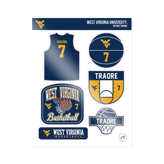 West Virginia - NCAA Men's Basketball : Seydou Traore - Sticker Sheet-0