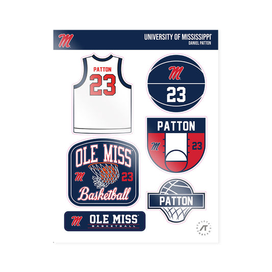 Ole Miss - NCAA Men's Basketball : Daniel Patton - Sticker Sheet-0