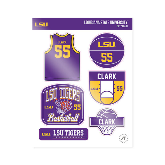LSU - NCAA Men's Basketball : Skyy Clark - Sticker Sheet-0