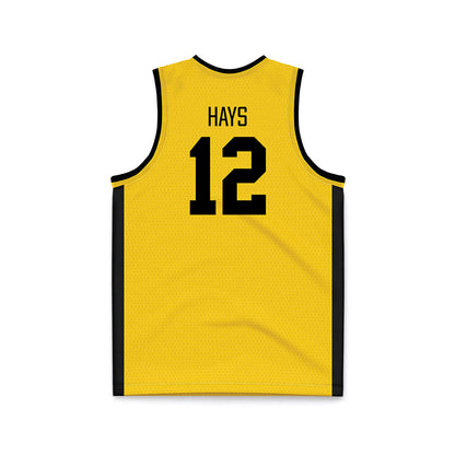 Iowa - NCAA Women's Basketball : Layla Hays - Gold Basketball Jersey-1
