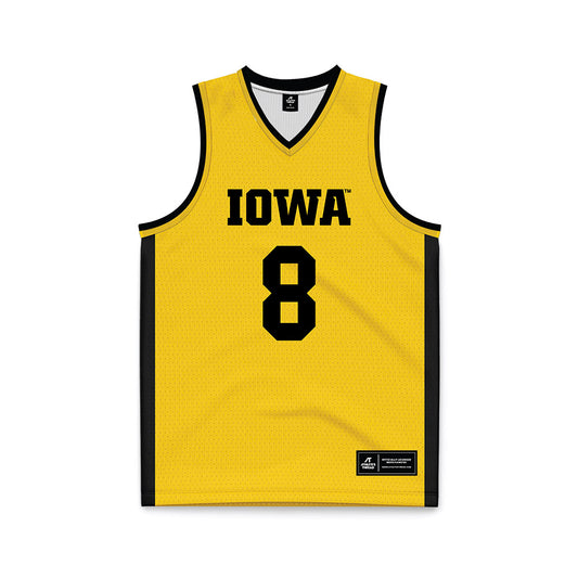 Iowa - NCAA Women's Basketball : Journey Houston - Gold Basketball Jersey-0