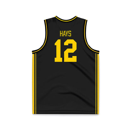 Iowa - NCAA Women's Basketball : Layla Hays - Black Basketball Jersey-1