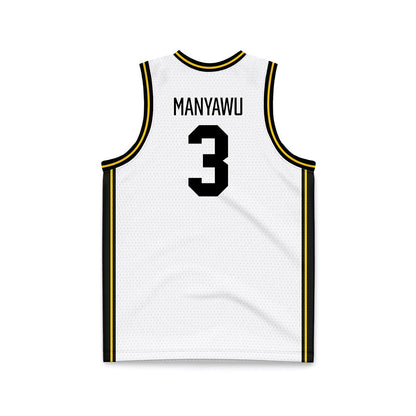 Iowa - NCAA Men's Basketball : Cam Manyawu - White Basketball Jersey-1