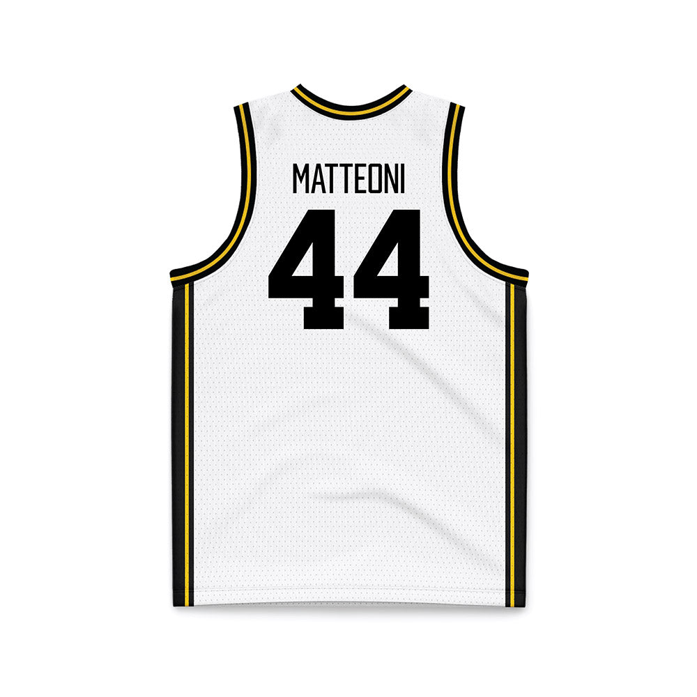Iowa - NCAA Men's Basketball : Joey Matteoni - White Basketball Jersey-1