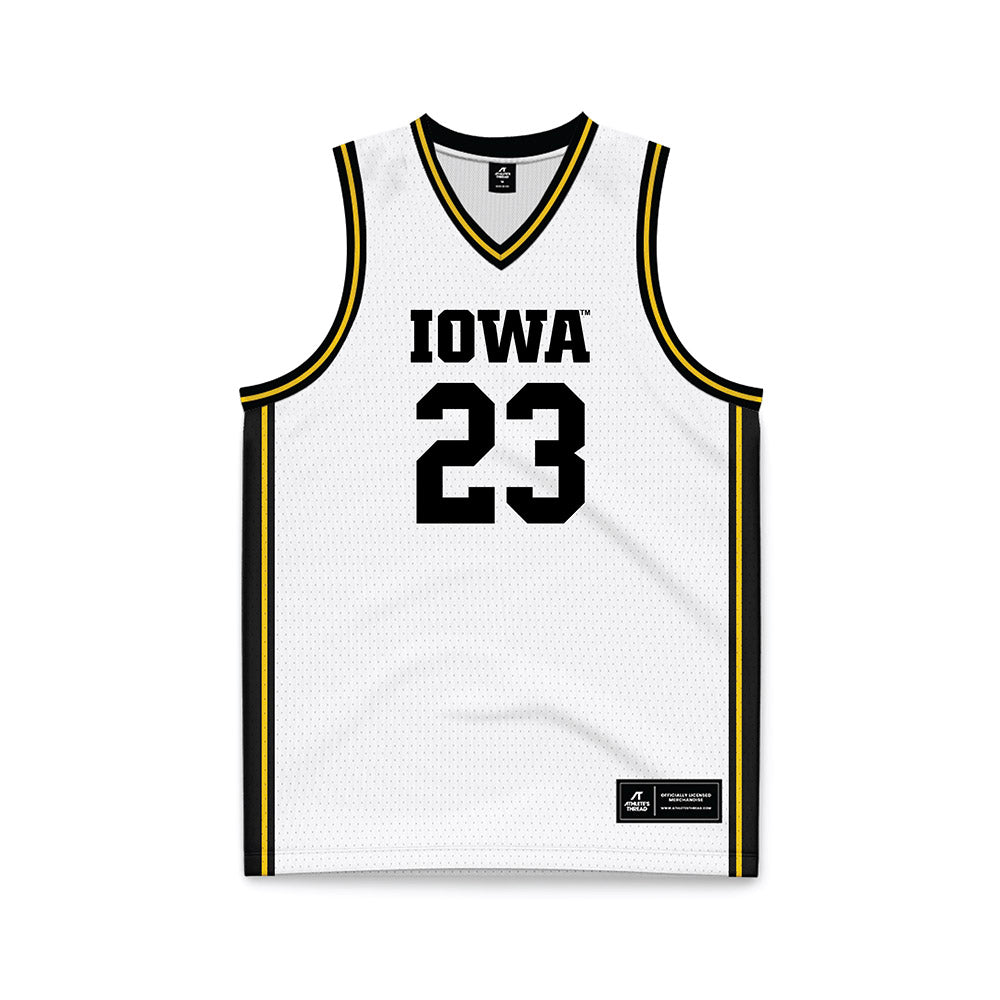 Iowa - NCAA Men's Basketball : Isaia Howard - White Basketball Jersey-0