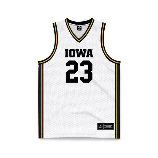 Iowa - NCAA Men's Basketball : Isaia Howard - White Basketball Jersey-0