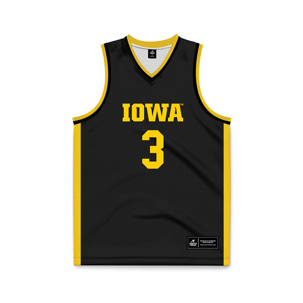 Iowa - NCAA Men's Basketball : Cam Manyawu - Basketball Jersey-0