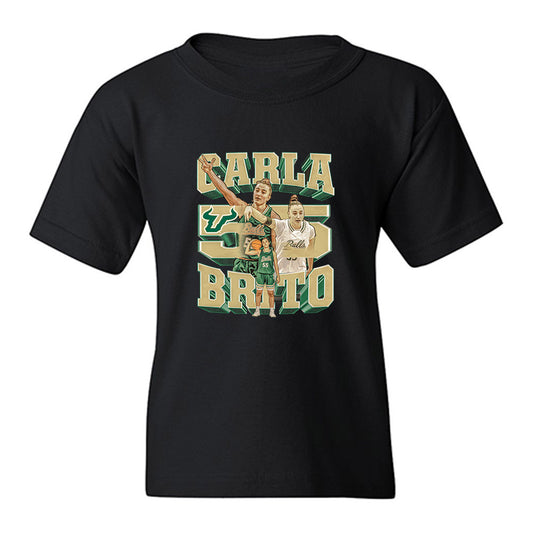 USF - NCAA Women's Basketball : Carla Brito Hernandez - Collage Youth T-Shirt-0