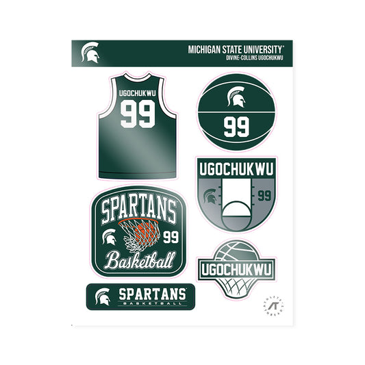 Michigan State - NCAA Men's Basketball : Divine-Collins Ugochukwu - Sticker Sheet-0