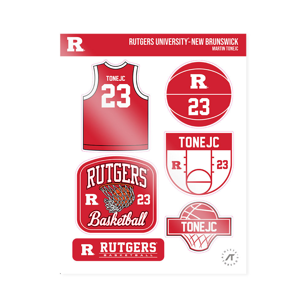Rutgers - NCAA Men's Basketball : Martin Tonejc - Sticker Sheet-0