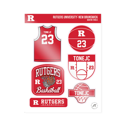 Rutgers - NCAA Men's Basketball : Martin Tonejc - Sticker Sheet-0