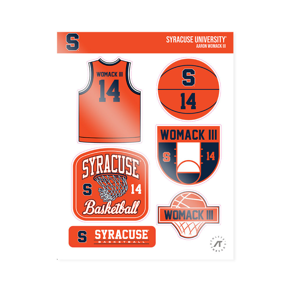 Syracuse - NCAA Men's Basketball : Aaron Womack III - Sticker Sheet-0