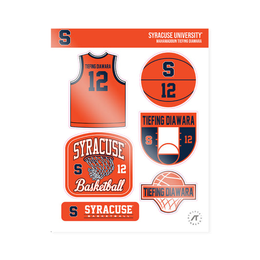 Syracuse - NCAA Men's Basketball : Mahamadoun Tiefing Diawara - Sticker Sheet-0