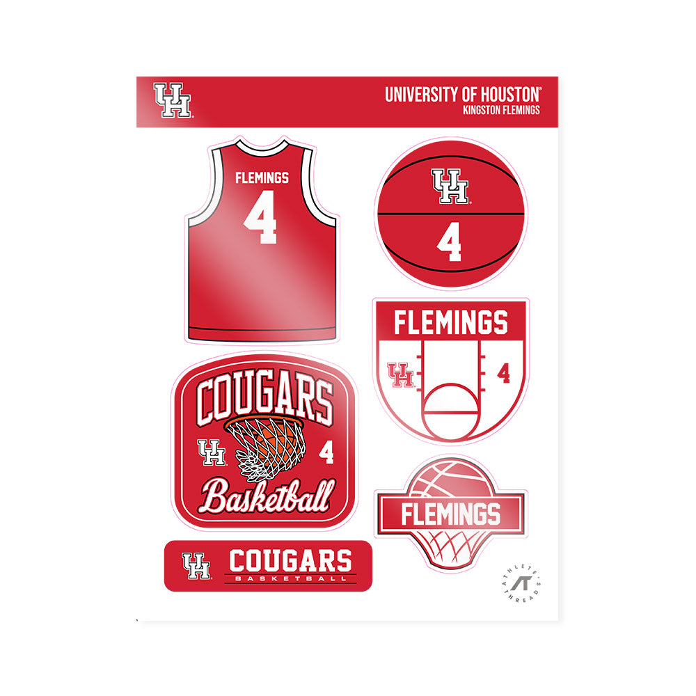 Houston - NCAA Men's Basketball : Kingston Flemings - Sticker Sheet-0