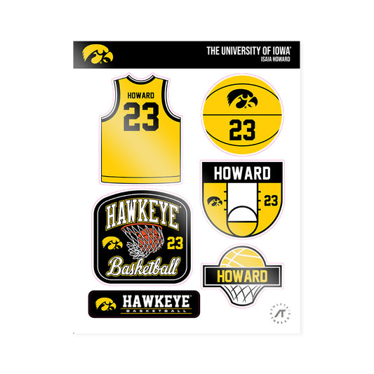 Iowa - NCAA Men's Basketball : Isaia Howard - Sticker Sheet-0