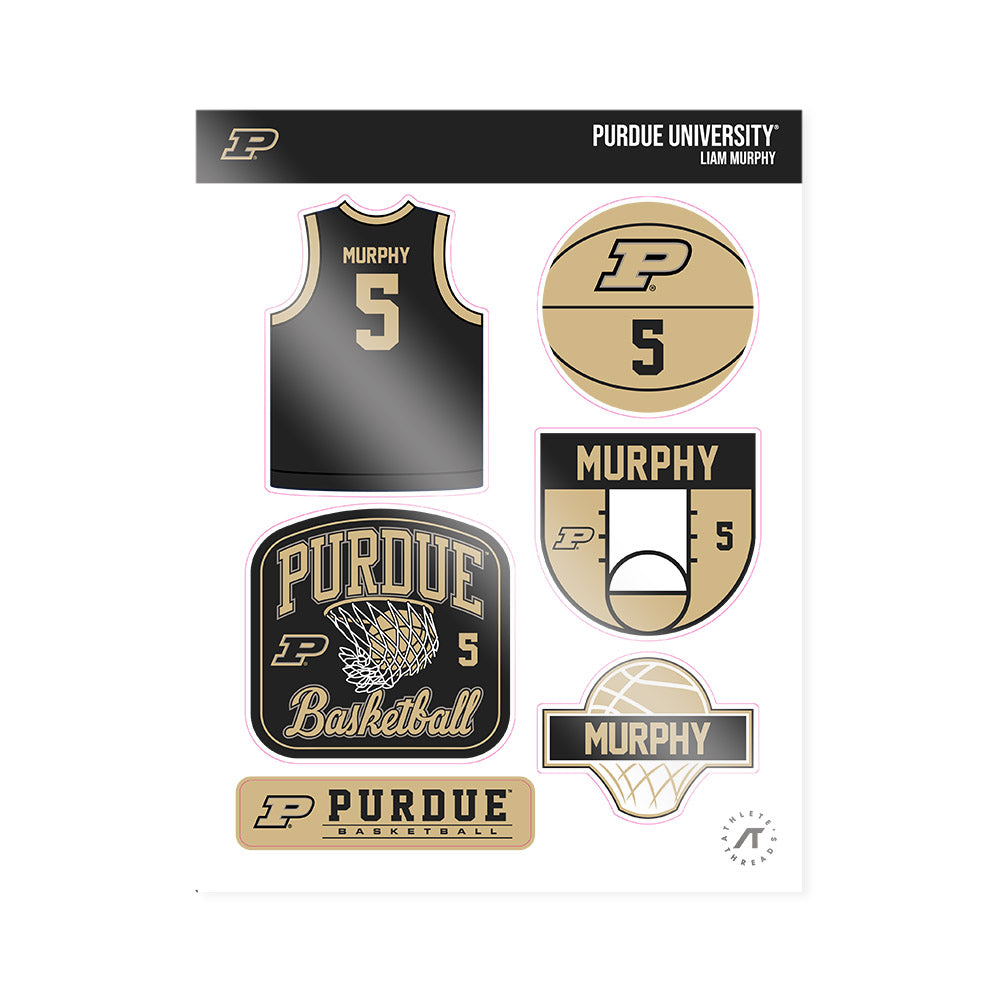 Purdue - NCAA Men's Basketball : Liam Murphy - Sticker Sheet-0