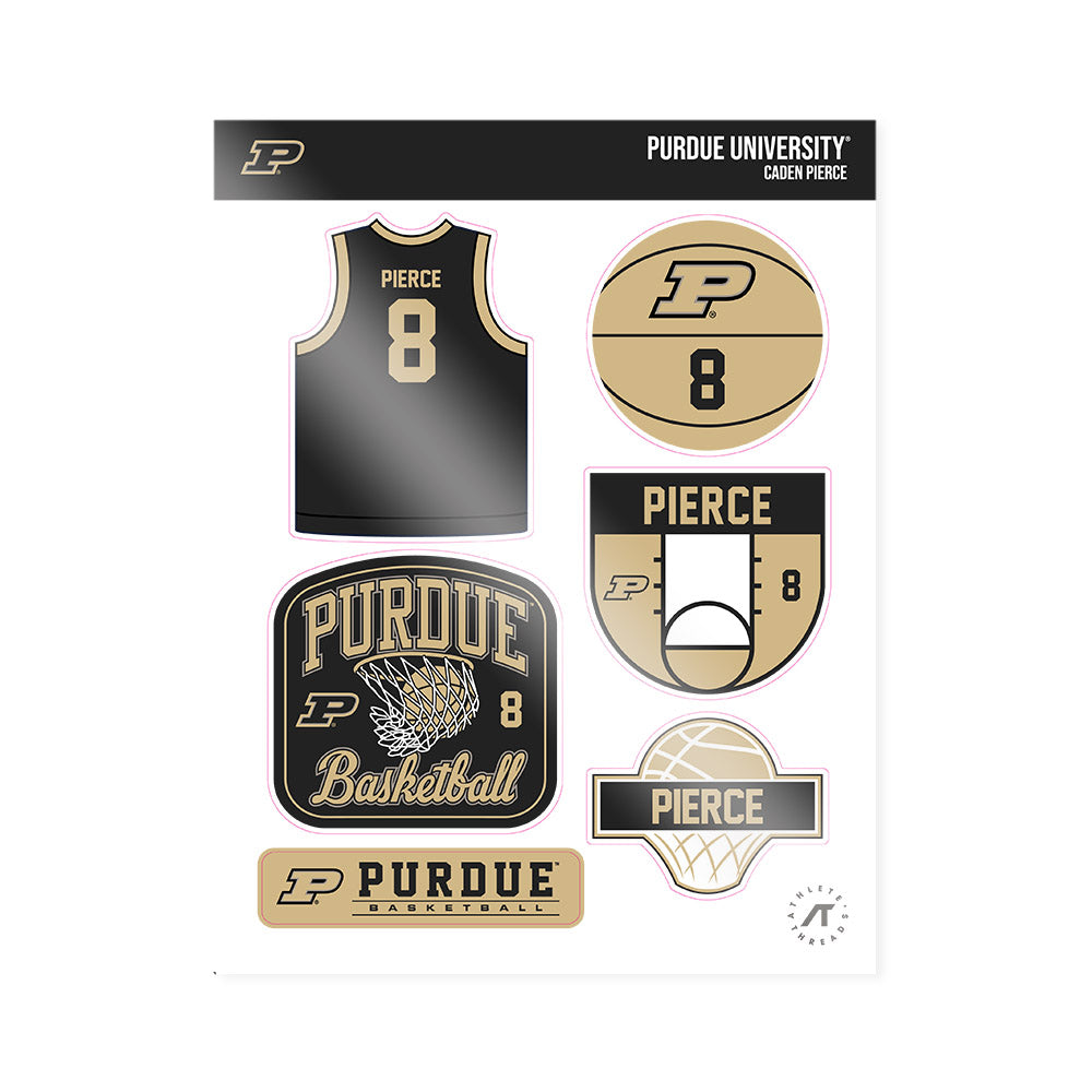 Purdue - NCAA Men's Basketball : Caden Pierce - Sticker Sheet-0